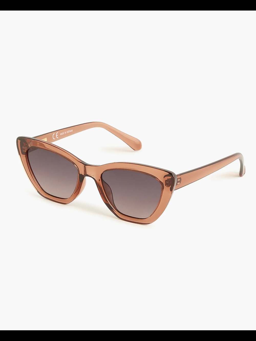 J.Crew Cat-Eye Rectangular Lens UV Protective Sunglasses, Brown